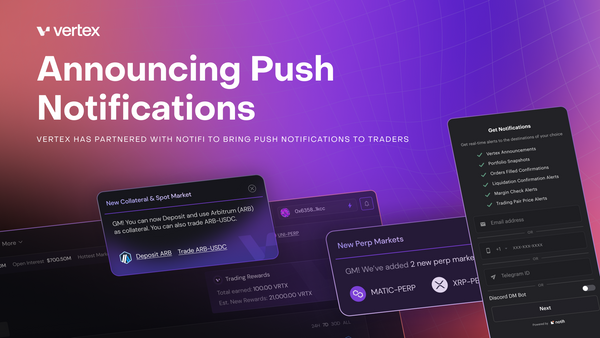Notifi Integration - Push Notifications on Vertex